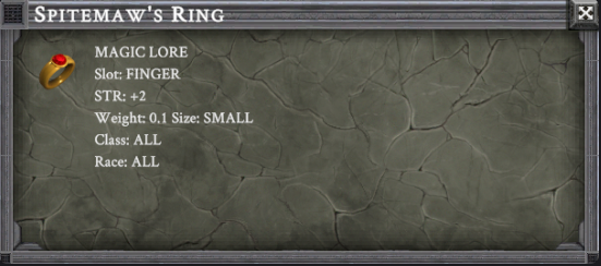 SPITEMAW'S RING item card